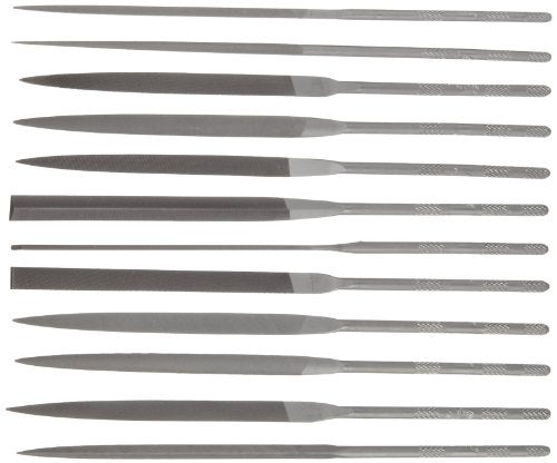 Nicholson 37761 12 Piece Needle File Set with Handles, Swiss Pattern, Double Cut, #2 Coarseness, 6-1/4" Length - Image 4