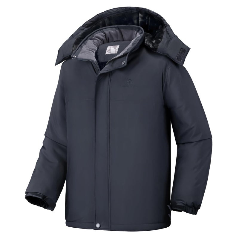 CAMEL CROWN Men's Mountain Ski Snow Jacket Waterproof Winter Coat Snowboarding Windbreaker Windproof Warm Hooded Snow Coat Dark Grey XL - Image 3