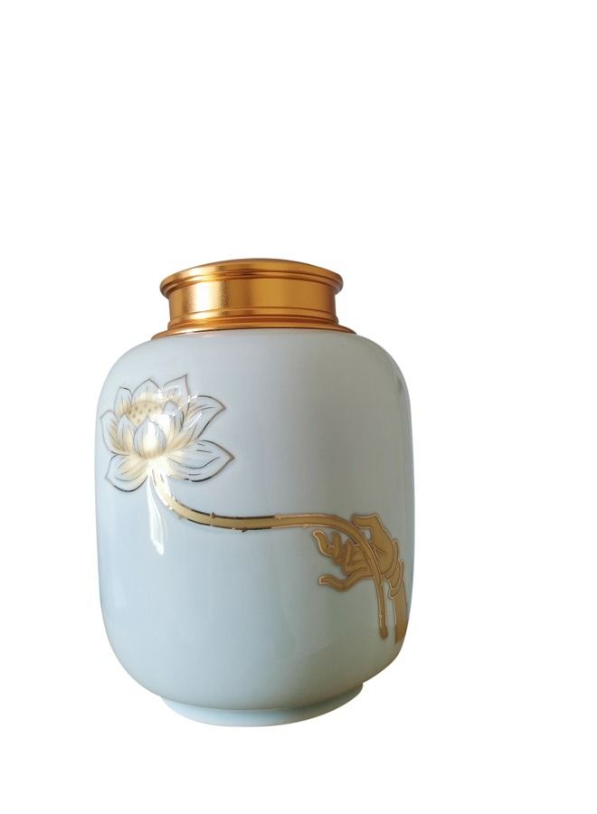 Ceramic Tea Jar Kitchen Canisters: Food Container Vintage Airtight Canister Spice Pot Pantry Organization for Serving Tea Coffee Candy  - Image 1