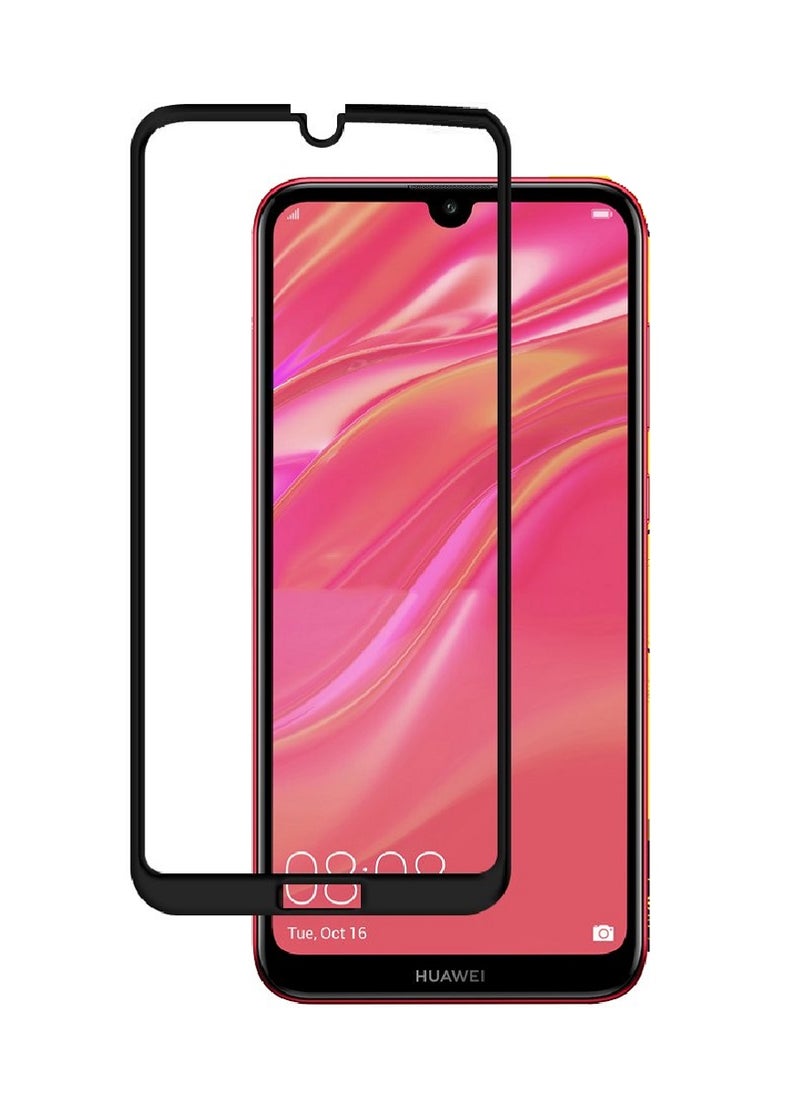 Super Tempered Glass Screen Protector 5D Designed For Huawei Y7 (2019) Full Glue Edge to Edge Full Screen Coverage And Bubble Free - Image 1