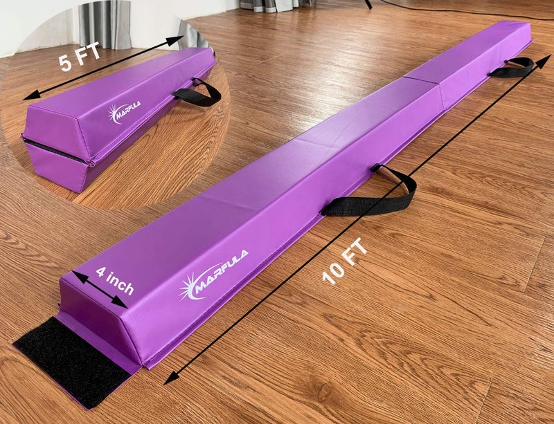 MARFULA Balance Beam - Folding Floor Gymnastics Equipment for Kids, Non Slip Base - 6 FT to 10 FT - Image 2