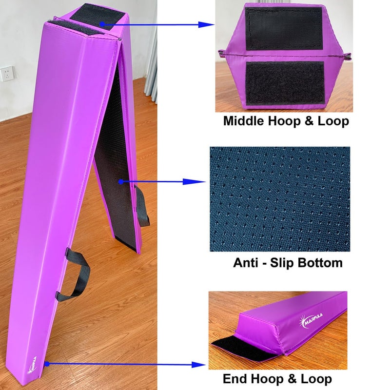 MARFULA Balance Beam - Folding Floor Gymnastics Equipment for Kids, Non Slip Base - 6 FT to 10 FT - Image 5