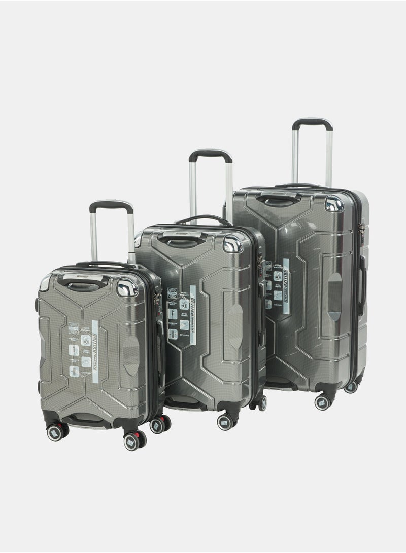 السياحية البريطانية مجموعة حقائب سفر بريتيش توريستر المصنوعة من مادة ABS الصلبة، مكونة من 3 قطع (20/24/28 بوصة) مع طبقة قابلة للتمدد - حقائب سفر خفيفة الوزن بعجلات دوارة، وحقيبة سفر من الألومنيوم - مجموعة حقائب سفر بعجلات - Image 1