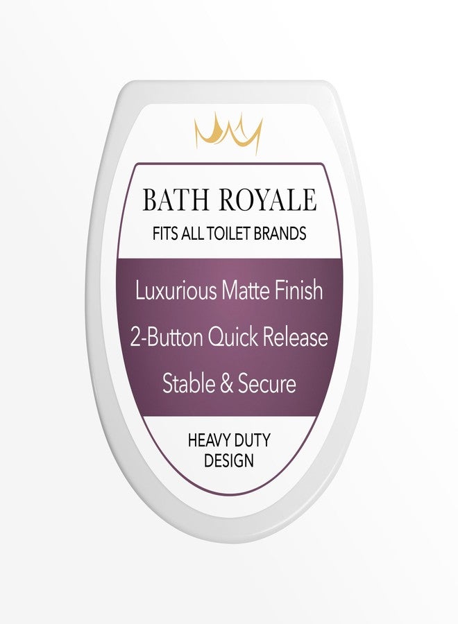 Bath Royale Slow Close Toilet Seat Round BR283-00 Heavy Duty & Scratch Resistant, Fits All Toilet Brands, MasterSuite Series - Image 1