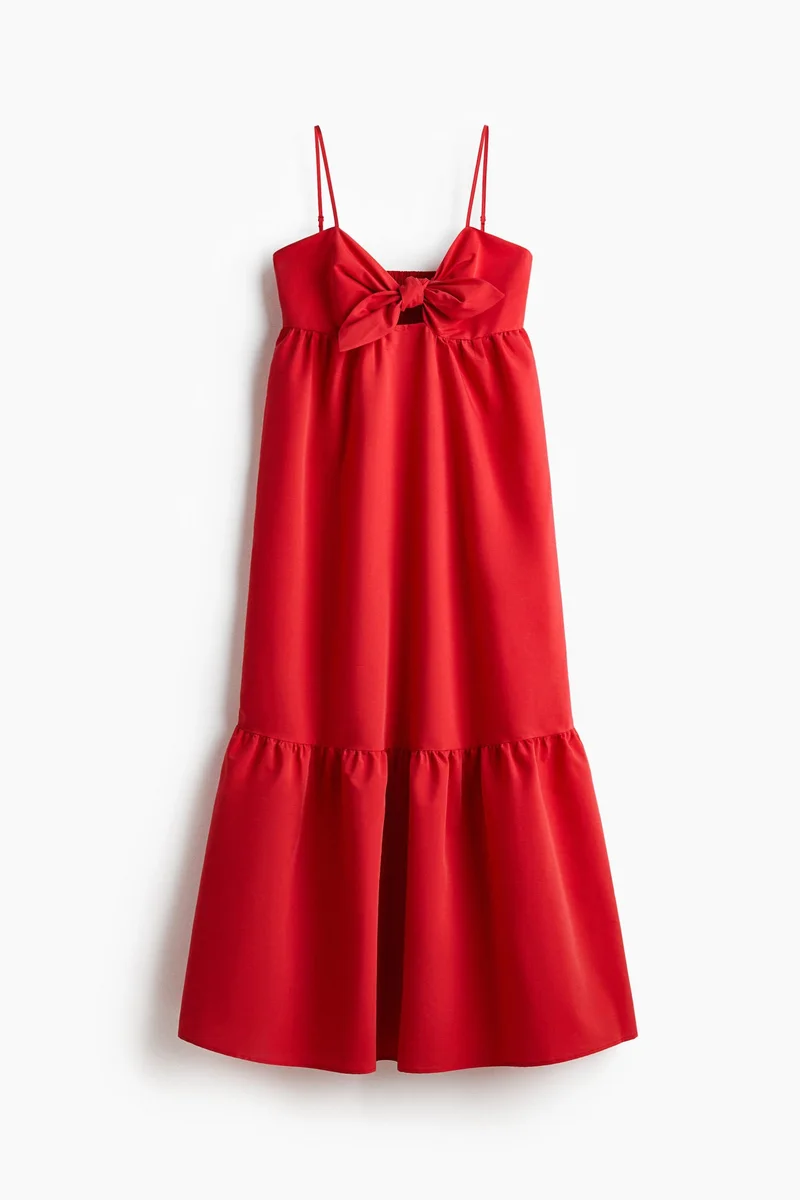 H&M  Tie-detail tiered dress for Women | Best Price UAE