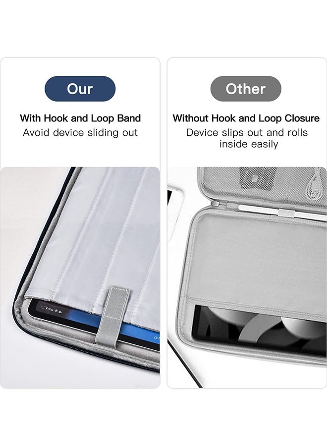 Wffo 13 inch Laptop Sleeve Bag Compatible with MacBook Air Mac Pro M1 Surface Lenovo Dell HP Computer Bag Accessories Polyester Case with Pocket - Black - Image 3