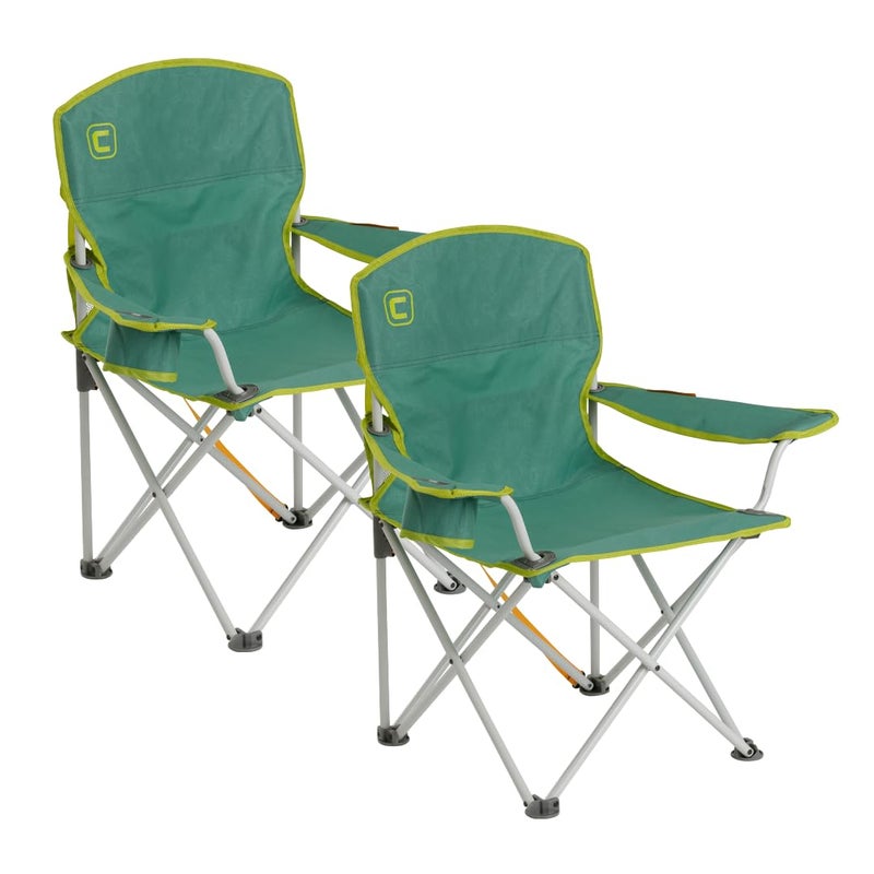 CORE Youth Quad Chair | Folding Chair with Cupholder for Indoor Home or Outdoor Camping | Perfect for Concert Seat, Sports, Beach, Travel & Picnic (Green) - Image 1