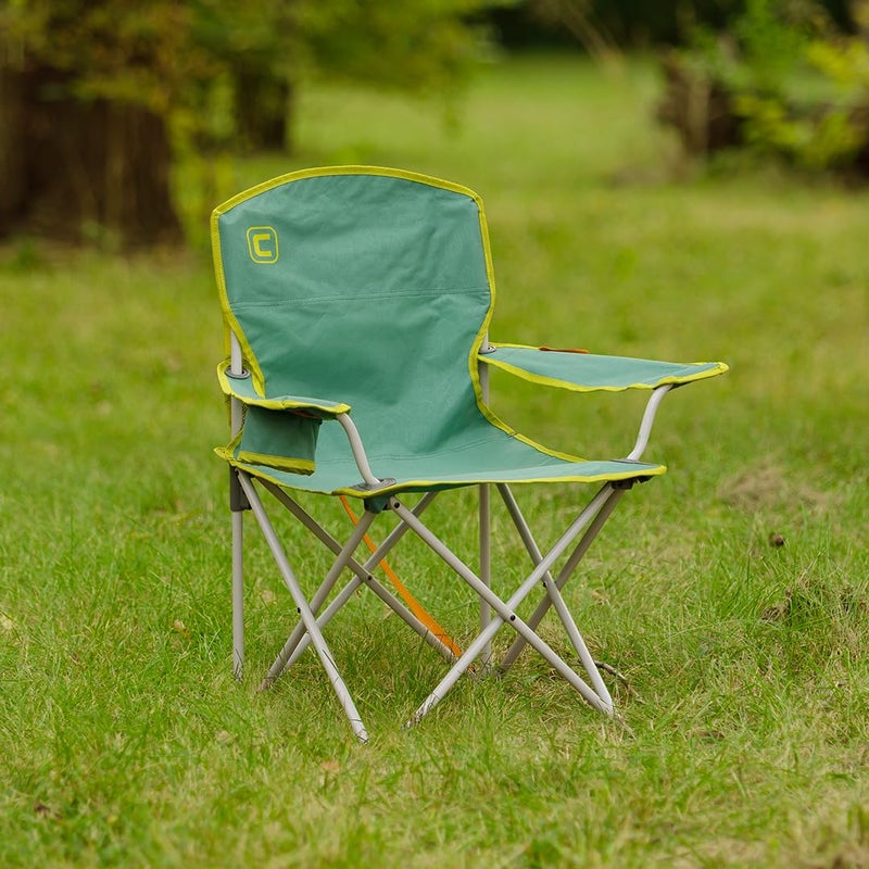 CORE Youth Quad Chair | Folding Chair with Cupholder for Indoor Home or Outdoor Camping | Perfect for Concert Seat, Sports, Beach, Travel & Picnic (Green) - Image 2