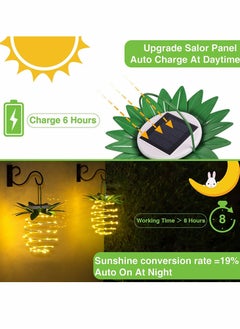 Excefore Solar Hanging Lights Outdoor 60 LED Waterproof Landscape Lanterns Solar Powered Decorative Garden Lighting for Yard Patio Lawn Balcony Path Tree 2 Pack  - Image 4