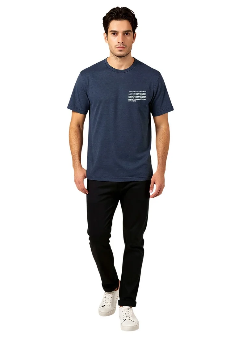 French Connection Logo Crew Neck Basic T-Shirt