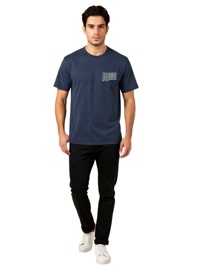 French Connection Logo Crew Neck Basic T-Shirt - Image 3