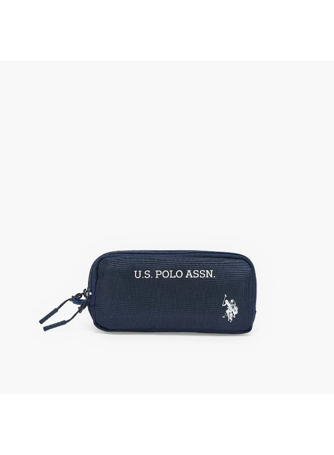 US Polo Assn. Us Polo-Pouch-2 Cmprts (840D Dobby) Navy \ 20X10X6.5