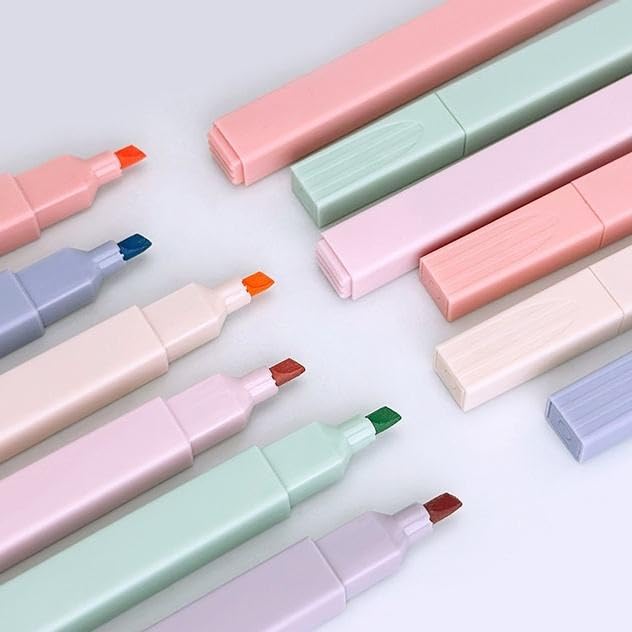 AccuPrints 6 Pcs Aesthetic Cute Highlighters Bible Highlighters and Pens No Bleed, highlighter pen, Mild Soft Chisel Tip Pastel Highlighter Marker Pens for Journaling Note Taking School Stationary - Image 5