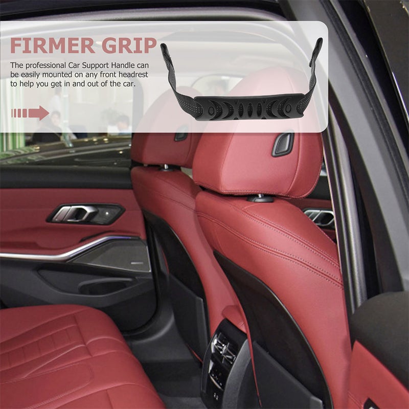 4Pcs Universal Car Seat Headrest Grab Handles Automotive Interior Accessories For Rear Seat Safety Passenger Grip Handles For Car Truck Black - Image 5