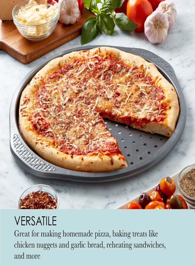 Chicago Metallic Everyday Non-Stick Pizza Crisper. Perfect for making homemade pizza, baking frozen treats reheating meals, and more - Image 3