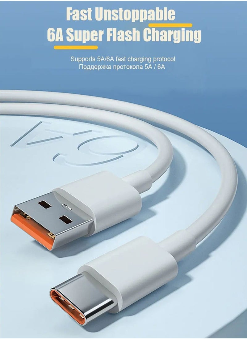 هاي لوك - كابل USB من النوع C، 6 أمبير، 120 واط، شحن سريع، سلك شاحن USB-C إلى USB، مضفر من النايلون، متوافق مع Huawei SCP، QC4.0، PD3.0، Samsung، Xiaomi - Image 1