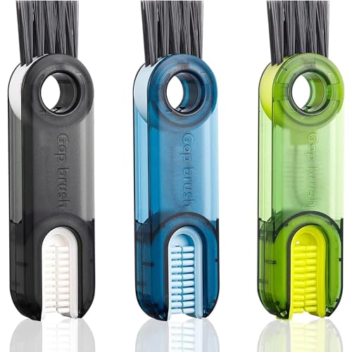 Vivatra 3 in 1 Cup Lid Gap Cleaning Brush -Multipurpose & Multifunctional Brushes for Water Bottles, Straws, Windows, Crevices, Grooves, Keyboards - Efficient Cleaning Tools (Pack of 2) - Image 1