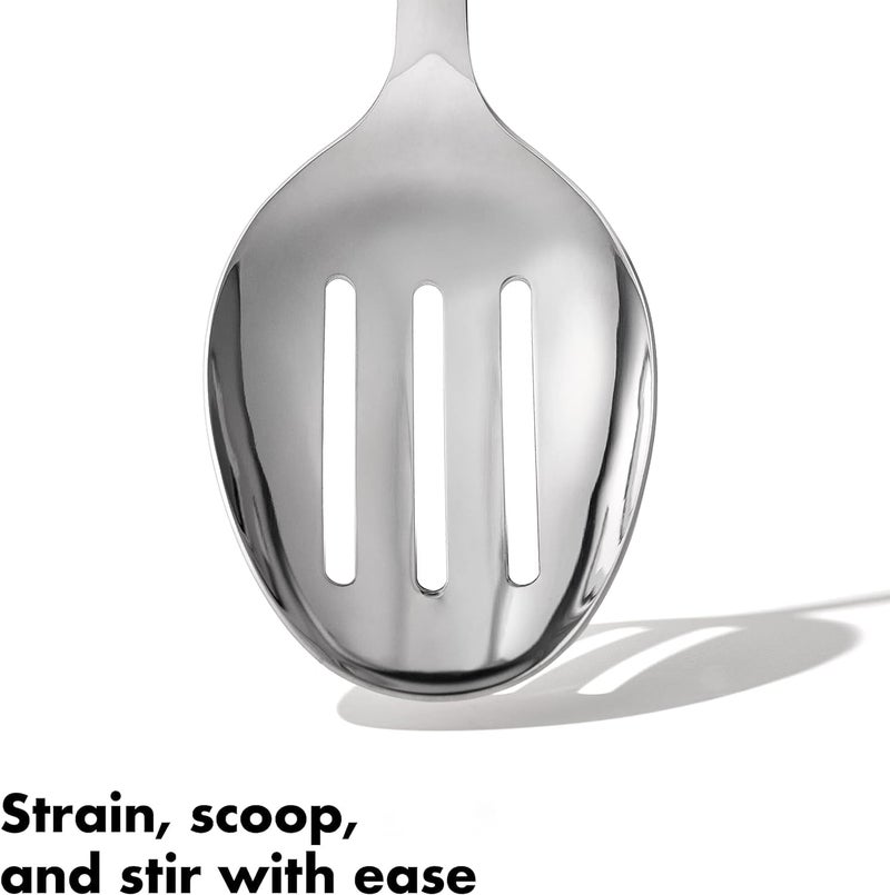 OXO Steel Slotted Cooking Spoon - Heat Resistant, Non-Slip Handle, Stainless Steel - Image 5