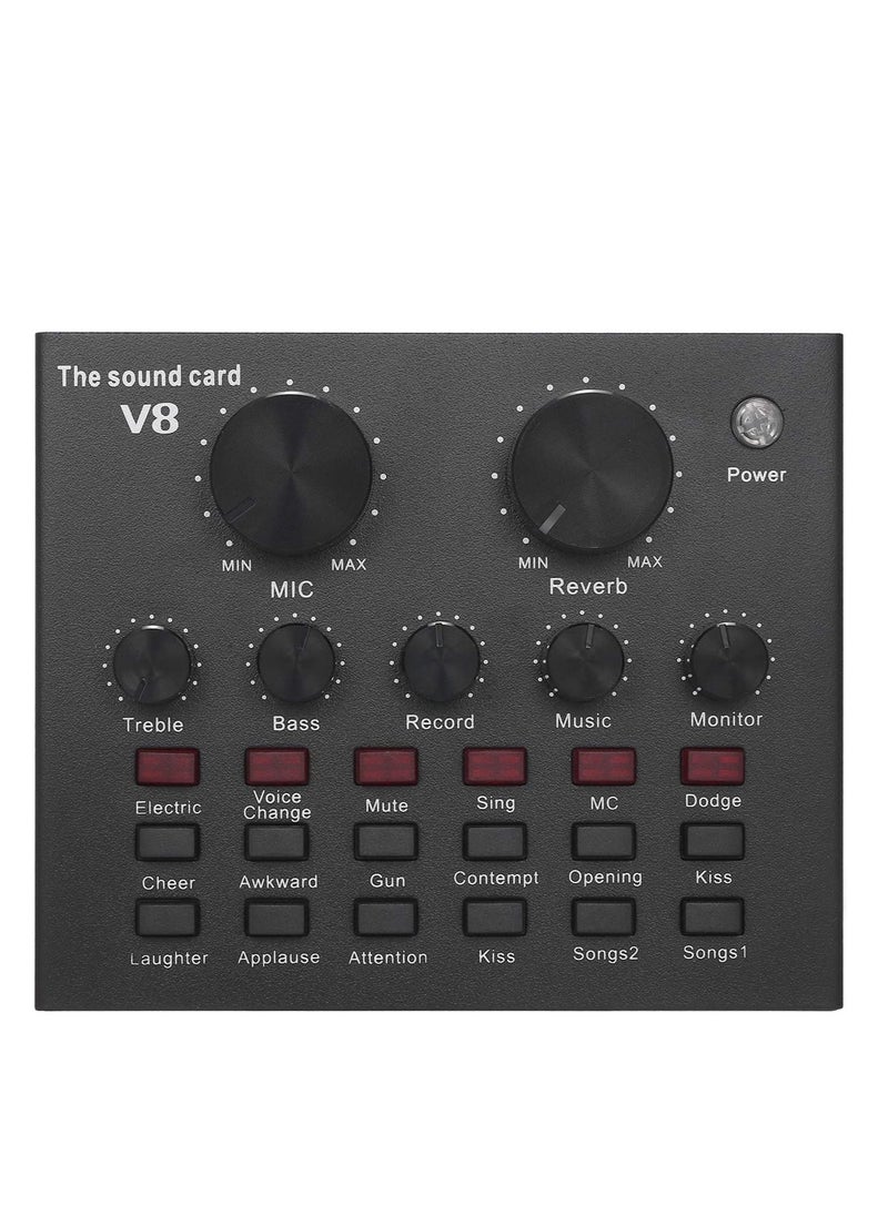 Gravity V8 Bluetooth Microphone Live USB External Sound Card DSP Chip - 12 Sound Effects for Phone Computer PC Audio Broadcast  - Image 1