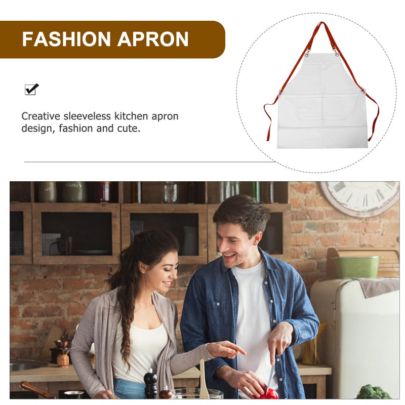 Apron With Pockets Clear Crossbody Apron Women Men Chef Apron With Tool Pockets For Diy Ceramic - Image 5