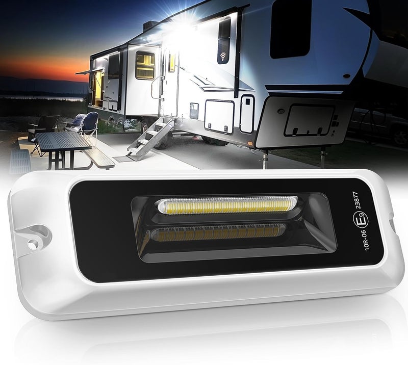 MICTUNING 6 Inch RV Exterior Porch Light, LED Utility Awning White 6000K, Outdoor IP68 Waterproof Aluminum for Garden Camper Trailer Truck SUV MPV Cabinet Hallway Boat Home - Image 1