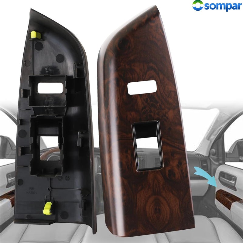 Osompar Brown Wood Door Window Switch Bezel for Toyota - Image 3
