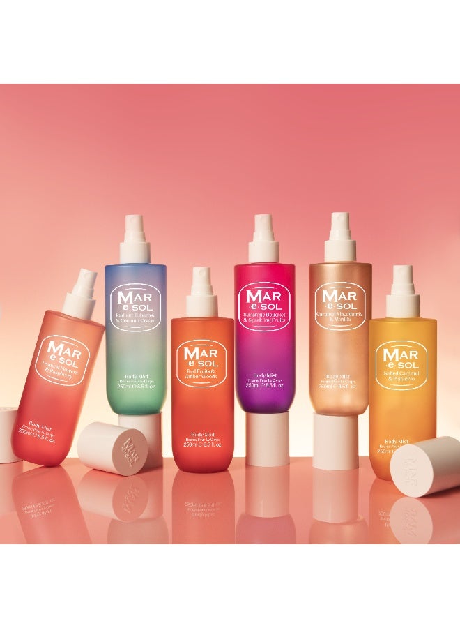 مار.إي.سول رذاذ الجسم مار. إي. سول برائحة الكراميل المملح والفستق للنساء، 250 مل - عطر حلو ومكسرات يدوم طويلًا، رذاذ عطر منعش للجسم - Image 4