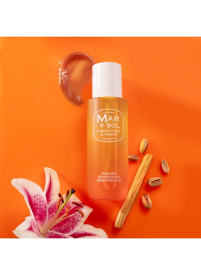 مار.إي.سول رذاذ الجسم مار. إي. سول برائحة الكراميل المملح والفستق للنساء، 250 مل - عطر حلو ومكسرات يدوم طويلًا، رذاذ عطر منعش للجسم - Image 2