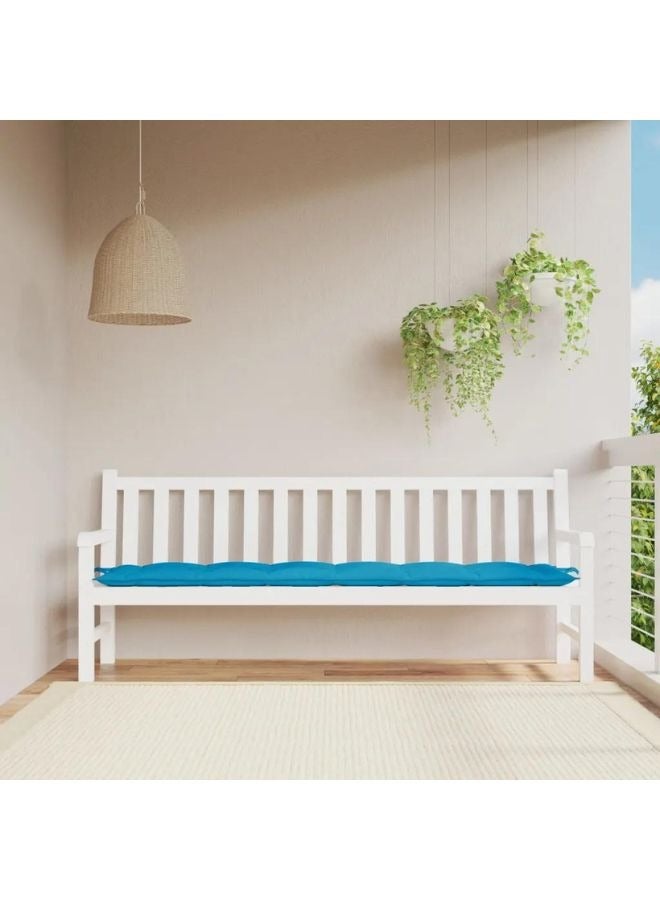vidaxl vidaXL Garden Bench Cushion Light Blue 200x50x7 cm Oxford Fabric  - Image 1