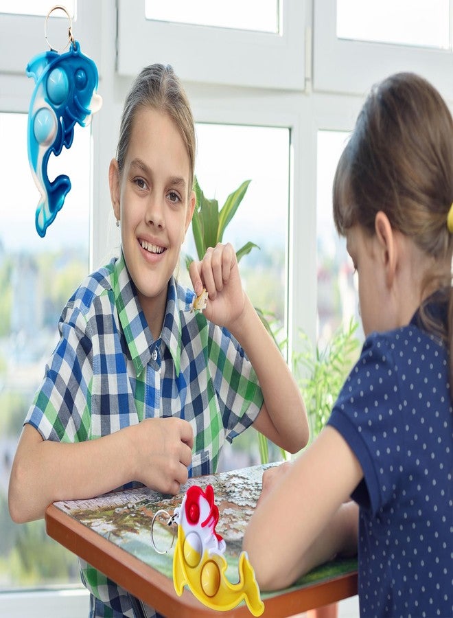 هوزكيب - ١٠ عبوات من سلسلة مفاتيح صغيرة على شكل دولفين، مثالية لتوزيعات حفلات أعياد الميلاد، ولتوزيعات جوائز الطلاب الصيفية في الفصول الدراسية - Image 5