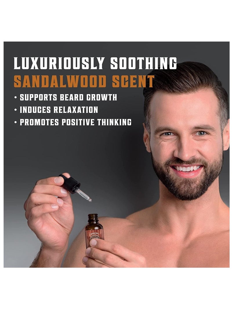 Viking Revolution Oil Conditioner - All Natural Sandalwood Scent with Argan & Jojoba Oils - Softens & Strengthens Beards and Mustaches for Men Sandalwood  - Image 3
