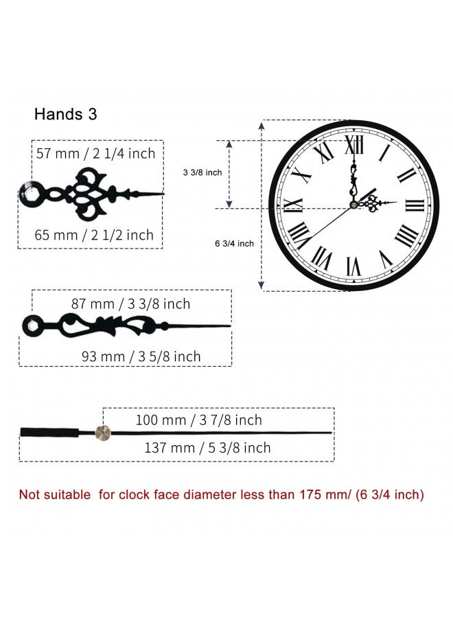 EMOON EMOON Clock Movement Mechanism with 3 Pack Clock Hands, Silent Sweep Quartz Clock Motor Kit, for Clock Repair DIY Replacement, Custom Clock  - Image 4