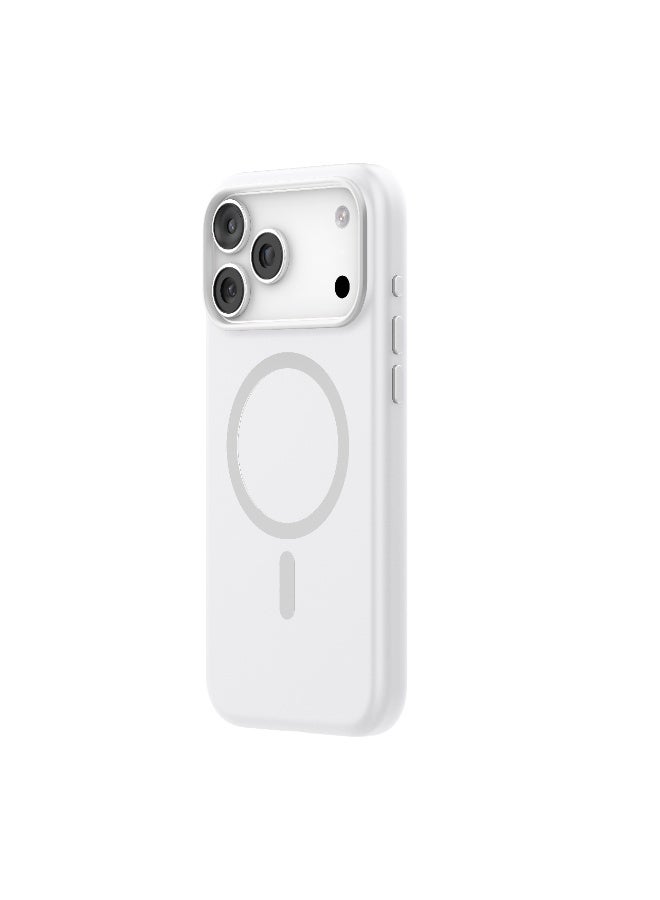 Xonda Pure MagSafe Case for iPhone 17 Pro - Light Grey, Liquid Silicone with Microfiber Lining & Metal Buttons - Image 3