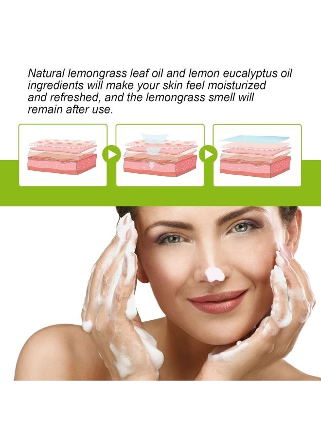 Generic - Citronella Soap, Citronella Soap Bar for Humans, Citronella Body Soap, Citronella Lemongrass Soap Bar Lemongrass Body Wash, Citronella Soap for Body Facial Skin and 5pcs Compressed Towel (1pcs) - Image 1