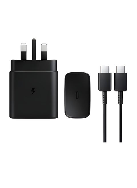 Power Adapter 25W With USB-C To USB-C Cable Black