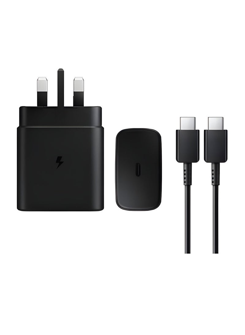 Power Adapter 25W With USB-C To USB-C Cable Black
