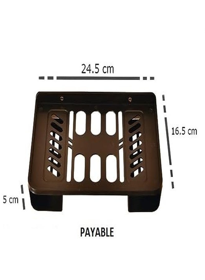 PAYABLE Plastic Black Color Set Top Box Stand with Remote Holder | Wall Shelf, Wall Mounted Fo Home - Image 4