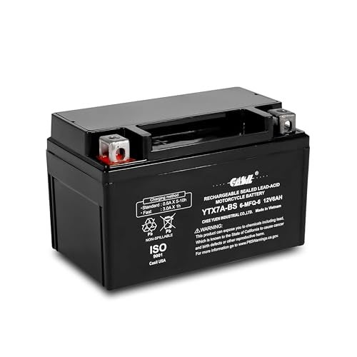 Casil ytx7a-bs battery - High Performance ytx7a-bs 12v 6ah - Maintenance Free - Sealed AGM Motorcycle Battery Compatible with Gas Gy6 Scooter Moped 50CC 125CC - Image 1