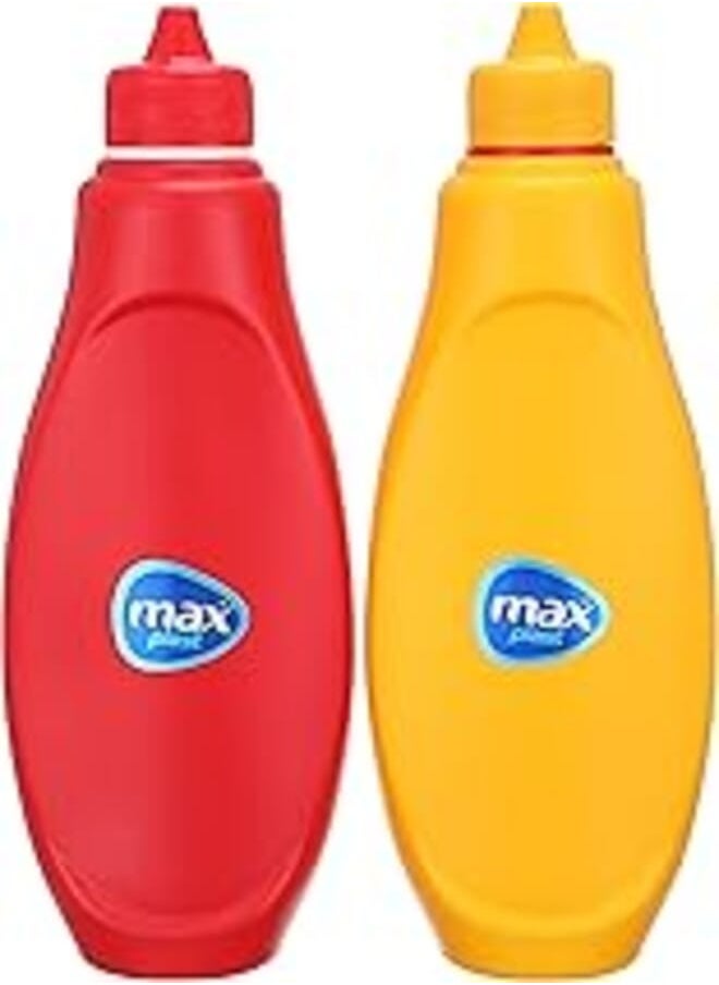 max plast - Plastic ketchup bottle set of 2 - multi color - Image 1