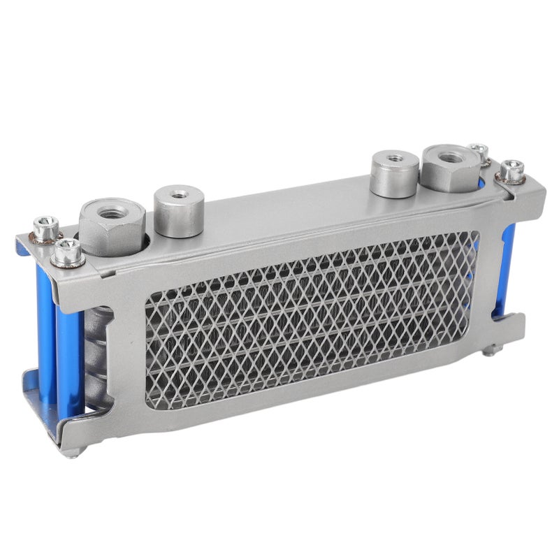 Motorcycle Oil Cooler Kit Aluminum 4 Rows High Efficiency Replacement for Monkey 50cc To 110cc Moto Oil Cooler Blue - Image 4