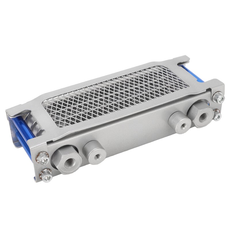 Motorcycle Oil Cooler Kit Aluminum 4 Rows High Efficiency Replacement for Monkey 50cc To 110cc Moto Oil Cooler Blue - Image 5