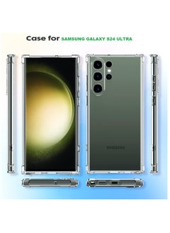 Houmt Galaxy S24 Ultra Clear Case Crystal Clear Soft Rubber TPU Reinforced Bumper Corners Full Coverage Drop Protection Slim Fit Protective Case for Samsung Galaxy S24 Ultra- 6.8 Inch  - Image 2