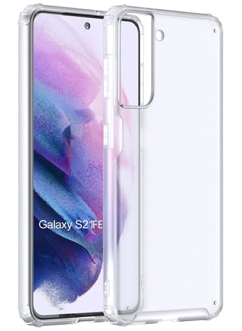 كفر سامسونج جالكسي اس 21 اف اي  (Galaxy S21 FE) حماية عالية  ظهر صلب شبه شفاف غير لامع  واطار مرن