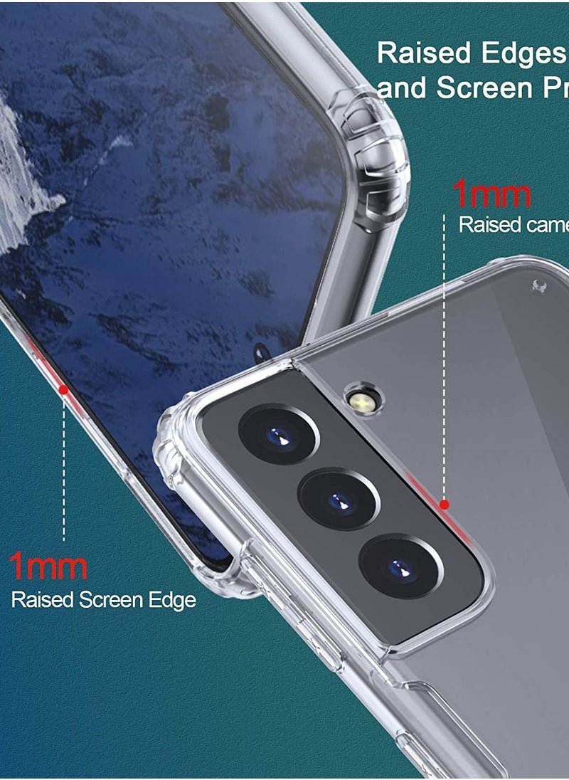 كفر سامسونج جالكسي اس 21 اف اي  (Galaxy S21 FE) حماية عالية  ظهر صلب شبه شفاف غير لامع  واطار مرن