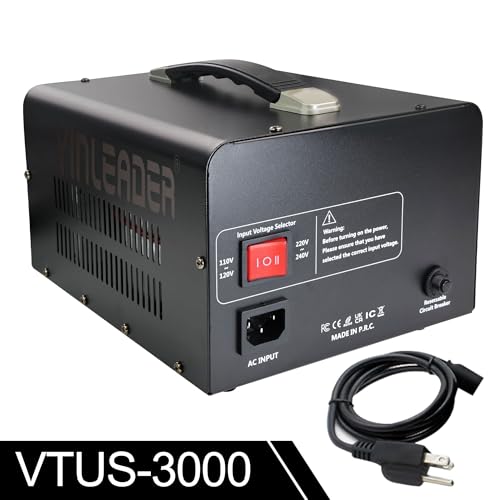 Yinleader Voltage Converter Transformer(110V to 220V, 220V to 110V) Step Up/Down Transformer Converter 110/120 Volt - 220/240 Volt w/US Power Cord,Circuit Breaker Protection (VTUS-3000-6S) - Image 2