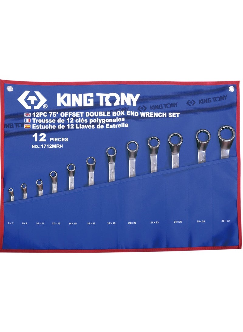 King Tony 12‑Piece Serrated Wrench Set 6–32 mm – Model 1712MR Professional Wrench Kit