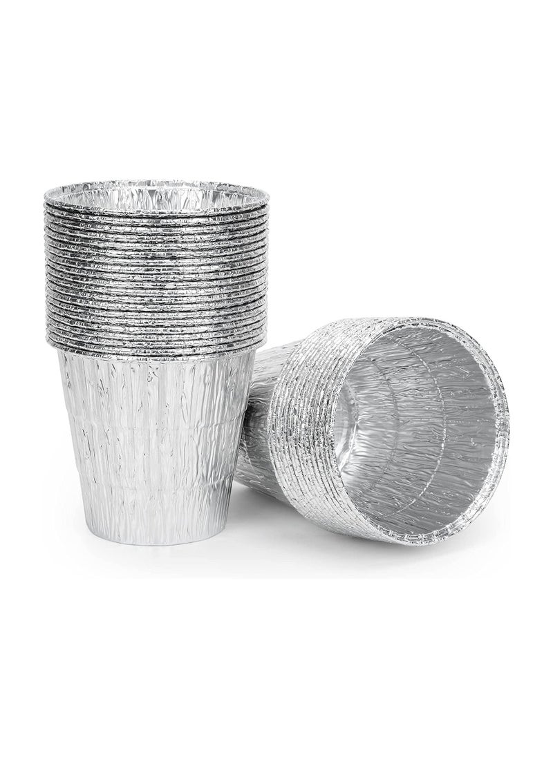 KASTWAVE - Grease Bucket Liner, Grill Drip Tray, 25 Pack Disposable Heavy Duty Foil Liners Fit for Traeger, BBQ Grills, Pit Boss, Camp Chef, Silver - Image 1