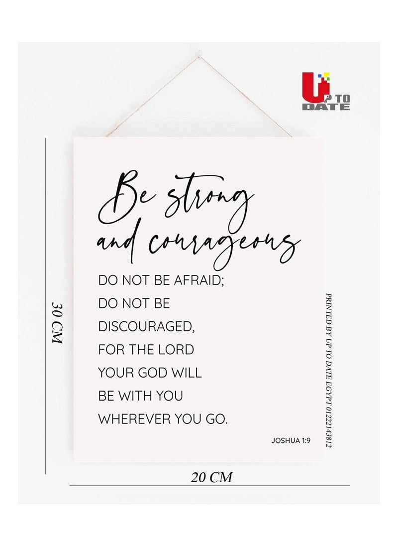Generic - A sign printed on luxury paper, size 20 by 30, on a wooden block for hanging on the wall, with encouraging words, Up to Date Printing Egypt - Image 1