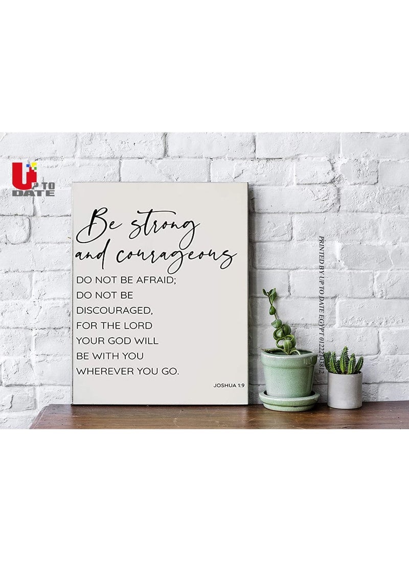 Generic - A sign printed on luxury paper, size 20 by 30, on a wooden block for hanging on the wall, with encouraging words, Up to Date Printing Egypt - Image 1