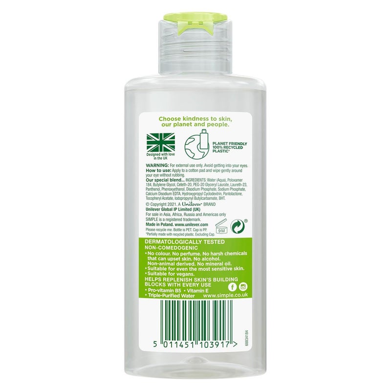 Simple Kind To Eyes Eye Make Up Remover 125 ml - Image 2